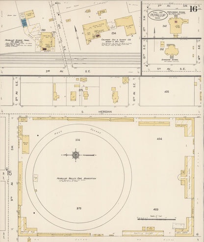 Sanborn Fire Insurance Map from Puyallup, Pierce County, Washington (1912), Sheet #0016 - Complete Map Set gallery image, historic Sanborn map, vintage wall art, Washington Washington