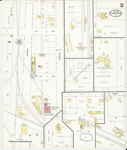 Sanborn Fire Insurance Map from Humeston, Wayne County, Iowa (1898), Sheet #0002 - Historic Sanborn Fire Insurance Map Print