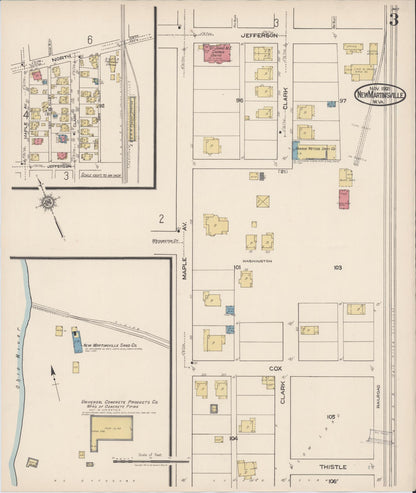 Sanborn Fire Insurance Map from New Martinsville, Wetzel County, West Virginia (1921), Sheet #0003 - Complete Map Set gallery image, historic Sanborn map, vintage wall art, West Virginia West Virginia