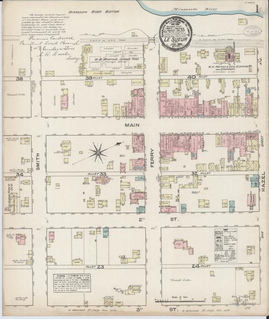 Sanborn Fire Insurance Map from Le Sueur, Le Sueur County, Minnesota. (1885) – Map View
