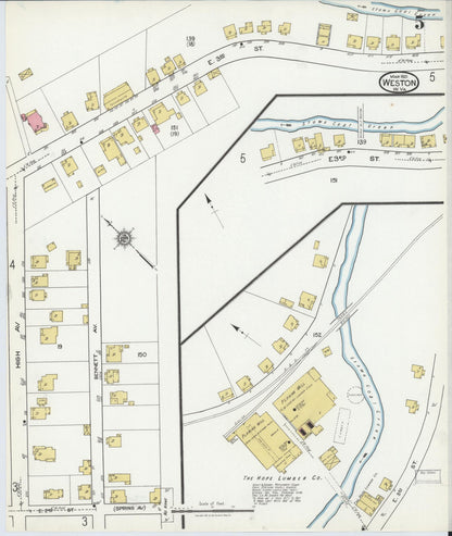 Sanborn Fire Insurance Map from Weston, Lewis County, West Virginia (1921), Sheet #0005 - Complete Map Set gallery image, historic Sanborn map, vintage wall art, West Virginia West Virginia