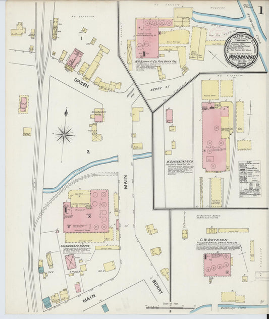 Sanborn Fire Insurance Map from Woodbridge, Middlesex County, New Jersey. (1891) – Historic Sanborn Fire Insurance Map Print