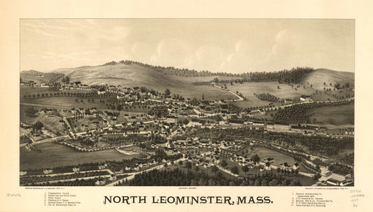 North Leominster, Mass. (1887) – Historic Bird’s-Eye View Panorama Print