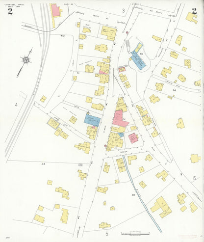 Sanborn Fire Insurance Map from Cohasset, Norfolk County, Massachusetts (1935), Sheet #0002 - Complete Map Set gallery image, historic Sanborn map, vintage wall art, Massachusetts Massachusetts