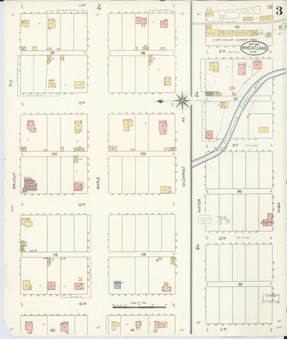 Sanborn Fire Insurance Map from Wheatland, Platte County, Wyoming (1907), Sheet #0003 - Complete Map Set gallery image, historic Sanborn map, vintage wall art, Wyoming Wyoming