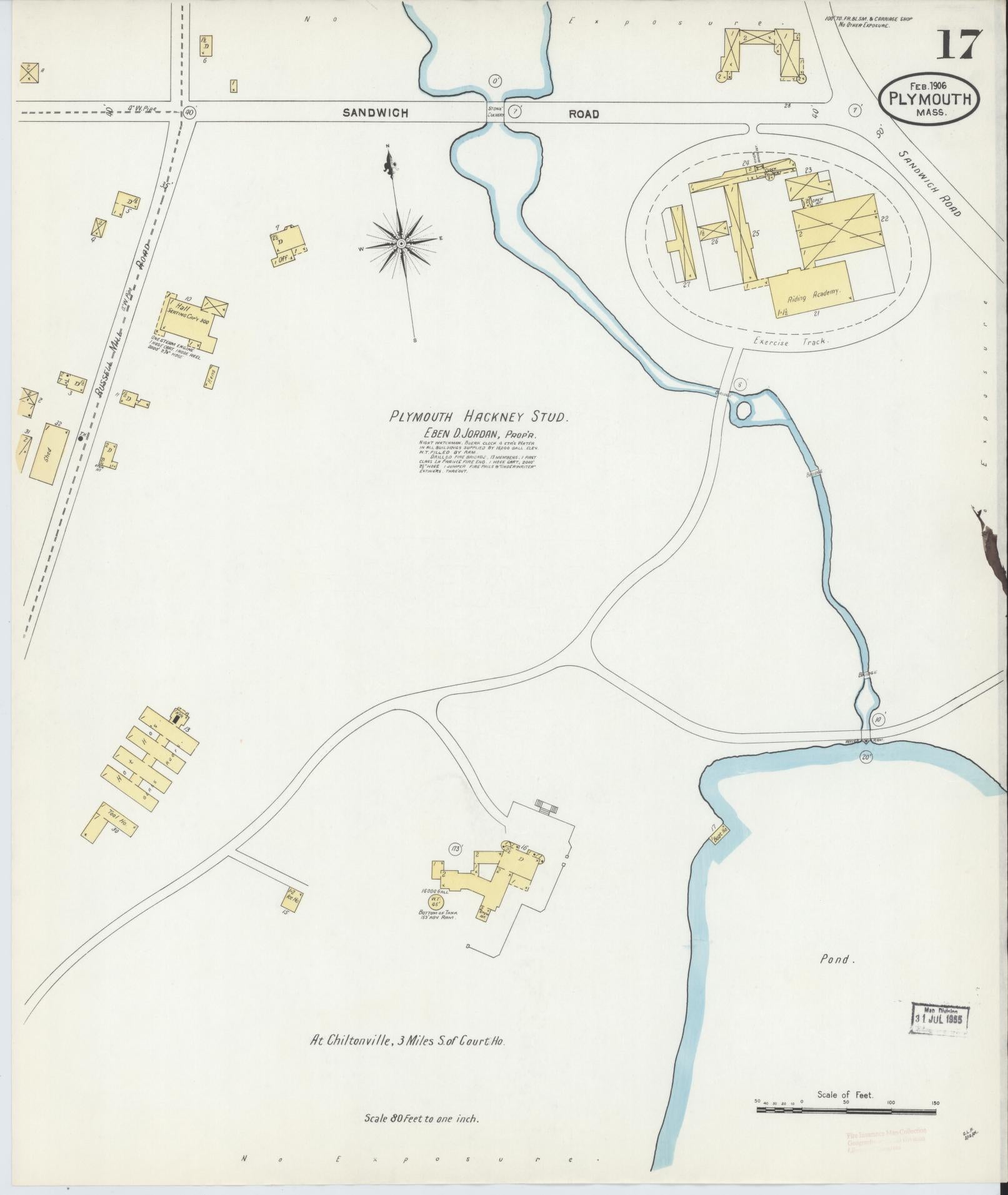 Sanborn Fire Insurance Map from Plymouth, Plymouth County, Massachusetts (1906), Sheet #0017 - Complete Map Set gallery image, historic Sanborn map, vintage wall art, Massachusetts Massachusetts