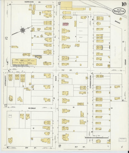 Sanborn Fire Insurance Map from Riverton, Burlington County, New Jersey (1911), Sheet #0010 - Historic Sanborn Fire Insurance Map Print, vintage old map wall art, antique decor, genealogy gift, New Jersey New Jersey map