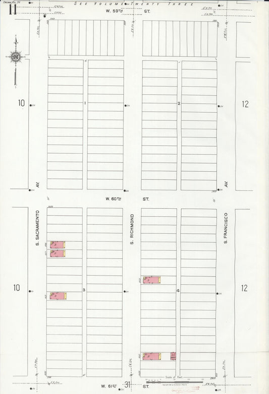 Sanborn Fire Insurance Map from Chicago, Cook County, Illinois (1920), Sheet #0011 - Historic Sanborn Fire Insurance Map Print, vintage old map wall art, antique decor, genealogy gift, Illinois Illinois map