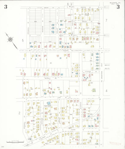 Sanborn Fire Insurance Map from Bellefonte, New Castle County, Delaware (1936), Sheet #0003 - Complete Map Set gallery image, historic Sanborn map, vintage wall art, Delaware Delaware