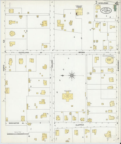Sanborn Fire Insurance Map from Plano, Collin County, Texas (1901), Sheet #0004