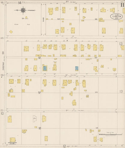 Sanborn Fire Insurance Map from Clarkston, Asotin County, Washington (1922), Sheet #0011 - Complete Map Set gallery image, historic Sanborn map, vintage wall art, Washington Washington