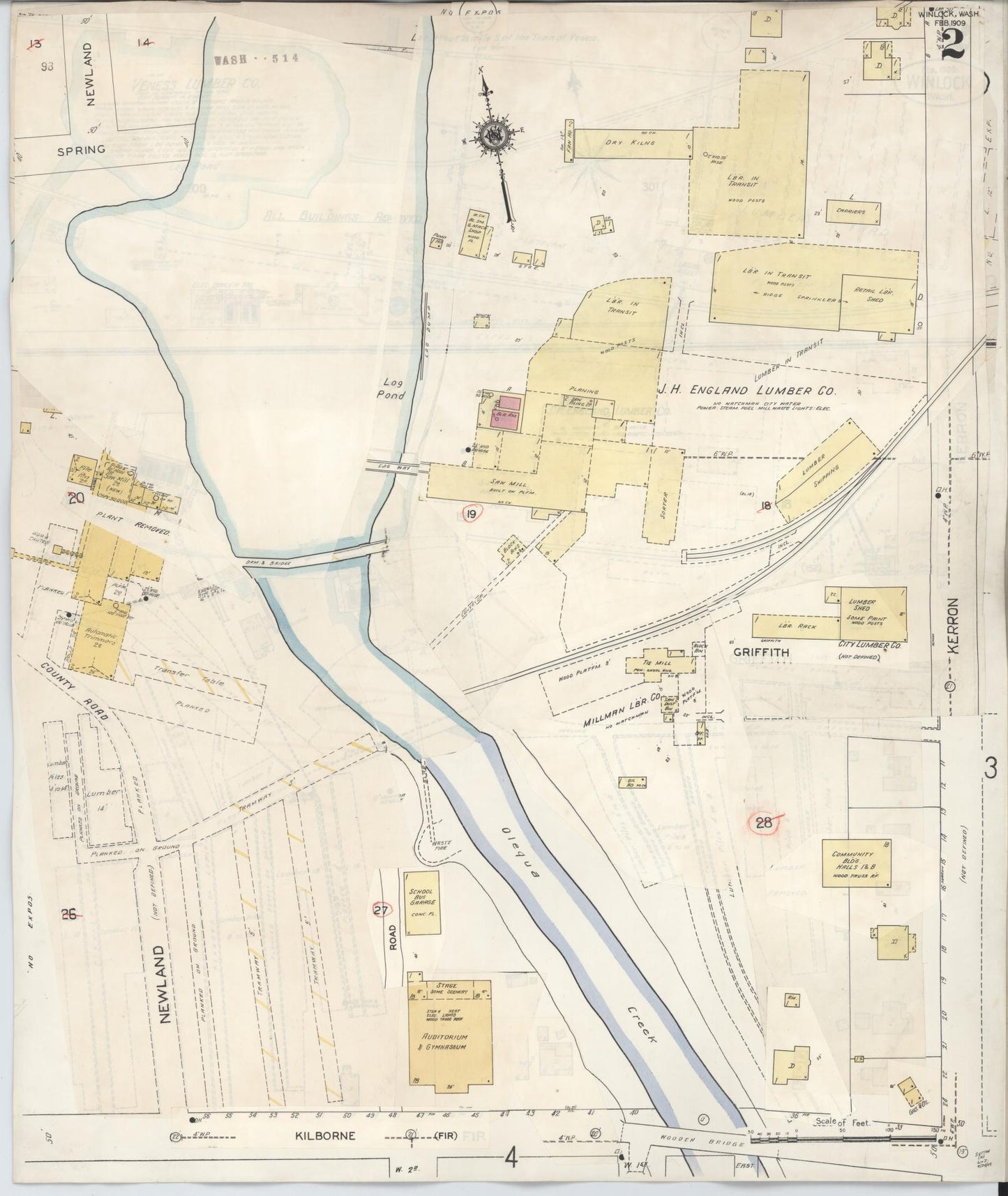 Sanborn Fire Insurance Map from Winlock, Lewis County, Washington (1942), Sheet #0002 - Complete Map Set gallery image, historic Sanborn map, vintage wall art, Washington Washington