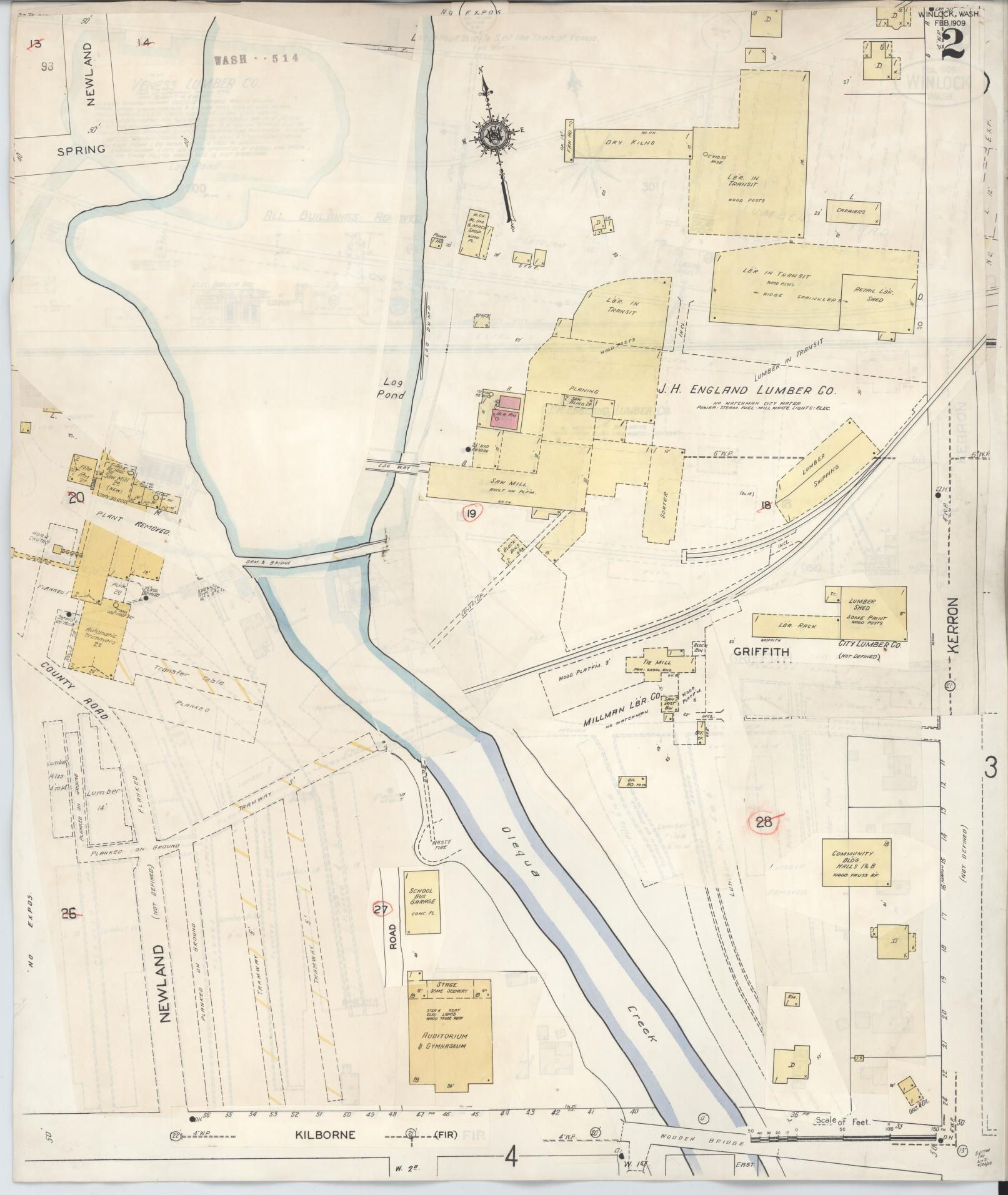 Sanborn Fire Insurance Map from Winlock, Lewis County, Washington (1942), Sheet #0002 - Complete Map Set gallery image, historic Sanborn map, vintage wall art, Washington Washington