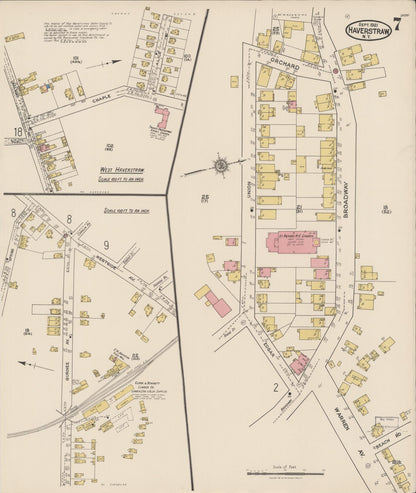 Sanborn Fire Insurance Map from Haverstraw, Rockland County, New York (1921), Sheet #0007 - Complete Map Set gallery image, historic Sanborn map, vintage wall art, New York New York