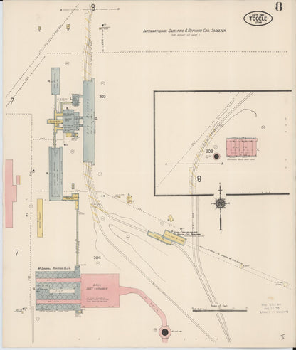 Sanborn Fire Insurance Map from Tooele, Tooele County, Utah (1911), Sheet #0008 - Complete Map Set gallery image, historic Sanborn map, vintage wall art, Utah Utah