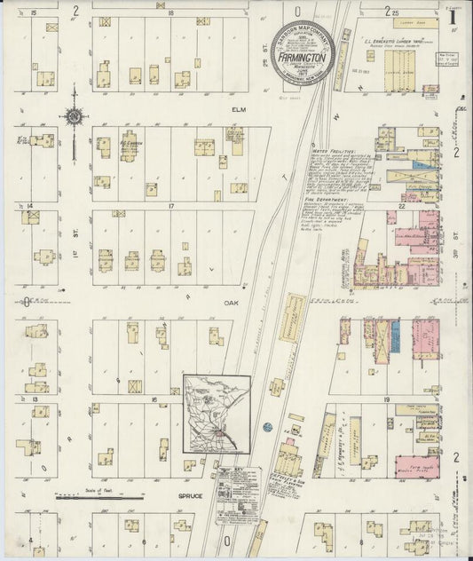 Sanborn Fire Insurance Map from Farmington, Dakota County, Minnesota. (1917) – Map View