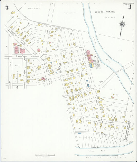 Sanborn Fire Insurance Map from Monroeville, Huron County, Ohio (1939), Sheet #0003 - Historic Sanborn Fire Insurance Map Print, vintage old map wall art, antique decor, genealogy gift, Ohio Ohio map