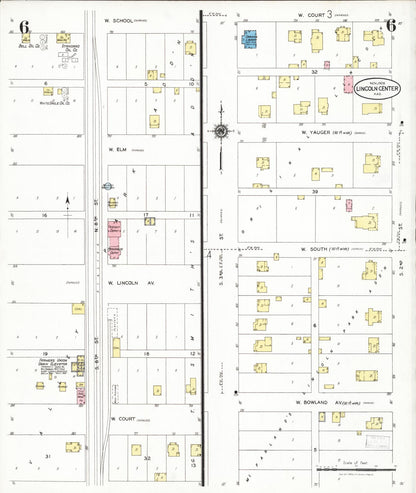 Sanborn Fire Insurance Map from Lincoln, Lincoln County, Kansas (1928), Sheet #0006 - Complete Map Set gallery image, historic Sanborn map, vintage wall art, Kansas Kansas