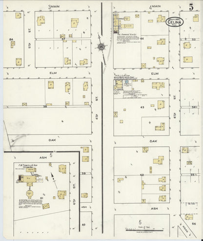 Sanborn Fire Insurance Map from Celina, Collin County, Texas (1920), Sheet #0005 - Complete Map Set gallery image, historic Sanborn map, vintage wall art, Texas Texas