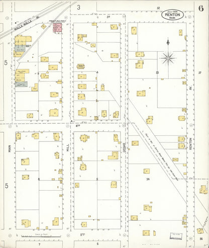 Sanborn Fire Insurance Map from Renton, King County, Washington (1904), Sheet #0006 - Complete Map Set gallery image, historic Sanborn map, vintage wall art, Washington Washington