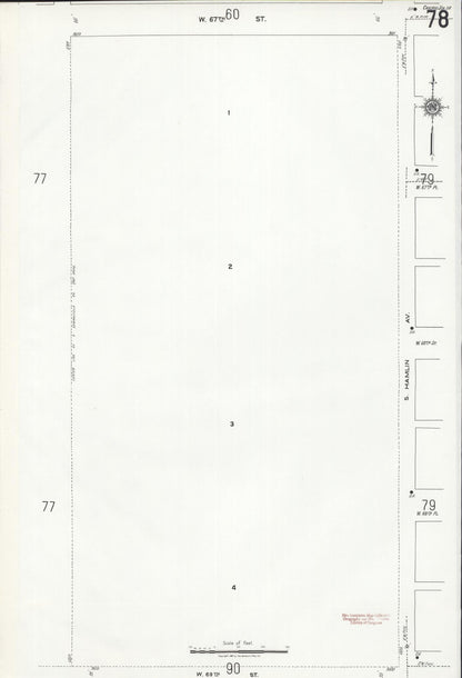Sanborn Fire Insurance Map from Chicago, Cook County, Illinois (1920), Sheet #0078 - Historic Sanborn Fire Insurance Map Print, vintage old map wall art, antique decor, genealogy gift, Illinois Illinois map