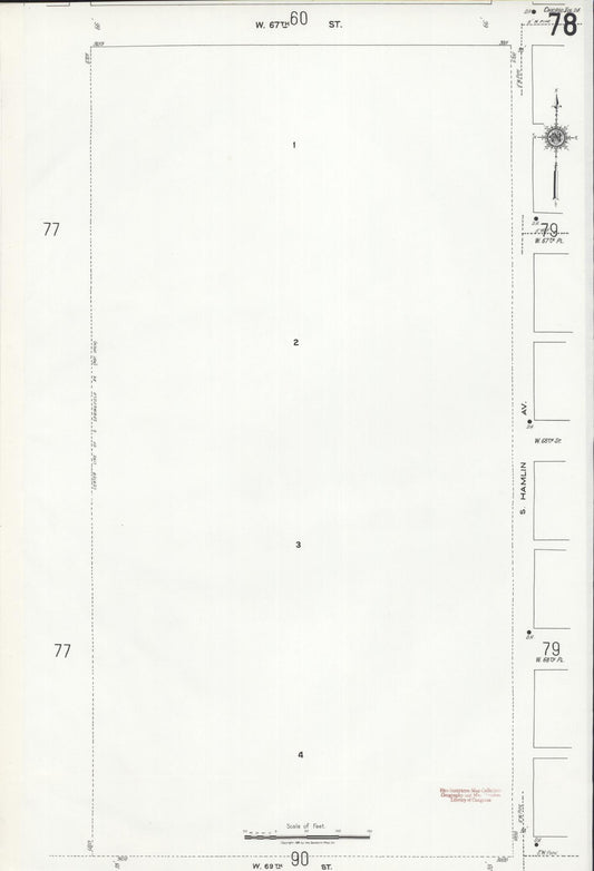 Sanborn Fire Insurance Map from Chicago, Cook County, Illinois (1920), Sheet #0078 - Historic Sanborn Fire Insurance Map Print, vintage old map wall art, antique decor, genealogy gift, Illinois Illinois map
