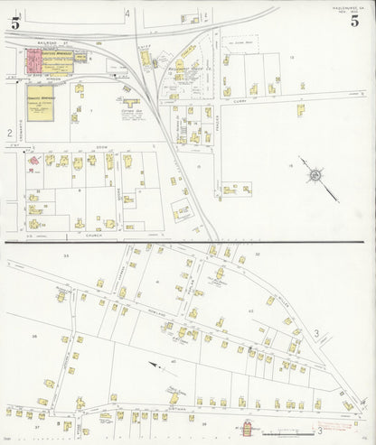Sanborn Fire Insurance Map from Hazlehurst, Jeff Davis County, Georgia (1935), Sheet #0005 - Complete Map Set gallery image, historic Sanborn map, vintage wall art, Georgia Georgia