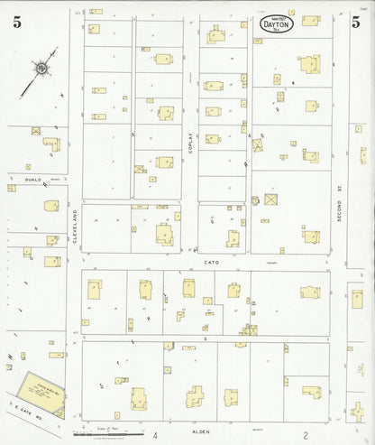 Sanborn Fire Insurance Map from Dayton, Liberty County, Texas (1927), Sheet #0005 - Complete Map Set gallery image, historic Sanborn map, vintage wall art, Texas Texas