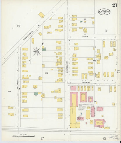 Sanborn Fire Insurance Map from Pittston, Luzerne County, Pennsylvania (1903), Sheet #0021 - Complete Map Set gallery image, historic Sanborn map, vintage wall art, Pennsylvania Pennsylvania
