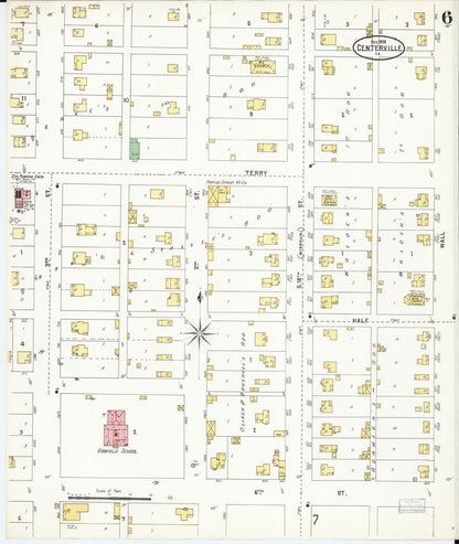 Sanborn Fire Insurance Map from Centerville, Appanoose County, Iowa (1898), Sheet #0006 - Historic Sanborn Fire Insurance Map Print