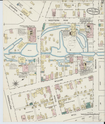 Sanborn Fire Insurance Map from Lockland, Hamilton County, Ohio (1886), Sheet #0002 - Historic Sanborn Fire Insurance Map Print, vintage old map wall art, antique decor, genealogy gift, Ohio Ohio map