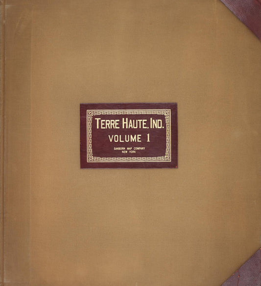 Sanborn Fire Insurance Map from Terre Haute, Vigo County, Indiana (1950), Sheet #0001 - Complete Map Set gallery image, historic Sanborn map, vintage wall art, Indiana Indiana