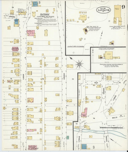 Sanborn Fire Insurance Map from Slatington, Lehigh County, Pennsylvania (1908), Sheet #0009 - Complete Map Set gallery image, historic Sanborn map, vintage wall art, Pennsylvania Pennsylvania