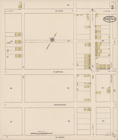 Sanborn Fire Insurance Map from Frackville, Schuylkill County, Pennsylvania (1921), Sheet #0005 - Complete Map Set gallery image, historic Sanborn map, vintage wall art, Pennsylvania Pennsylvania