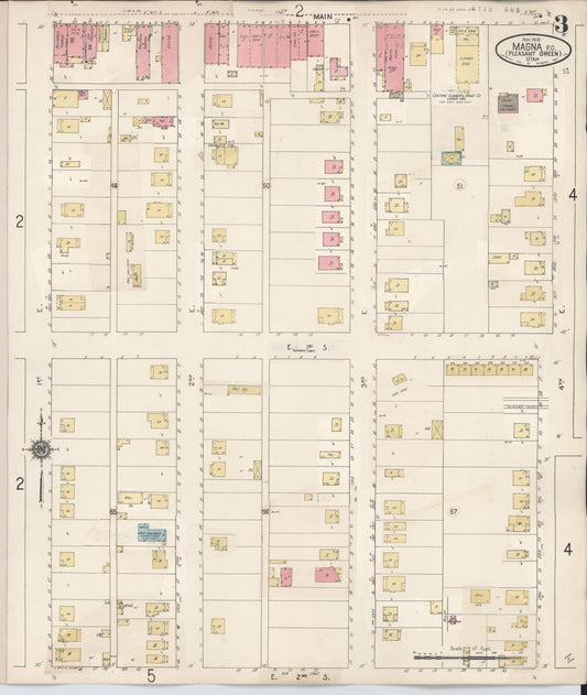Sanborn Fire Insurance Map from Magna, Salt Lake County, Utah (1931), Sheet #0003 - Historic Sanborn Fire Insurance Map Print, vintage old map wall art, antique decor, genealogy gift, Utah Utah map