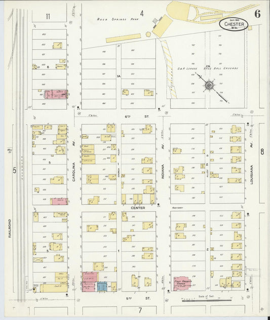 Sanborn Fire Insurance Map from Chester, Hancock County, West Virginia (1910), Sheet #0006 - Historic Sanborn Fire Insurance Map Print, vintage old map wall art, antique decor, genealogy gift, West Virginia West Virginia map