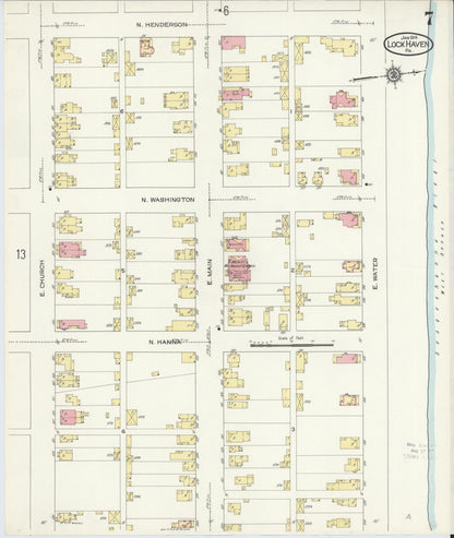 Sanborn Fire Insurance Map from Lock Haven, Clinton County, Pennsylvania (1914), Sheet #0007 - Complete Map Set gallery image, historic Sanborn map, vintage wall art, Pennsylvania Pennsylvania