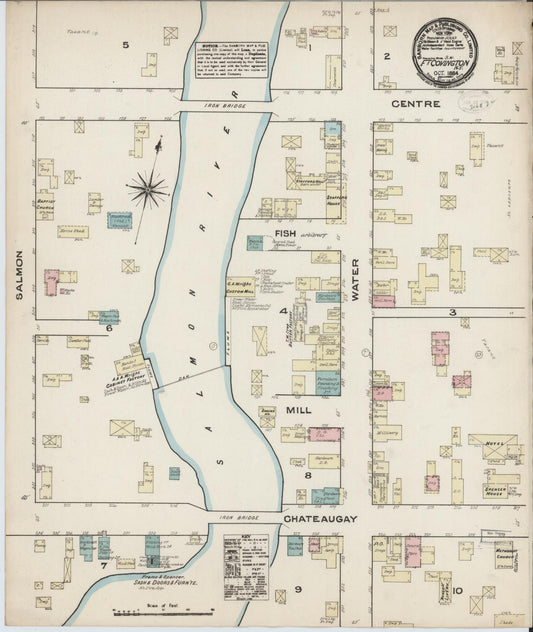 Sanborn Fire Insurance Map from Fort Covington, Franklin County, New York. (1884) – Historic Sanborn Fire Insurance Map Print