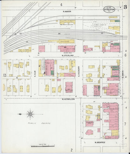 Sanborn Fire Insurance Map from Streator, La Salle County, Illinois (1901), Sheet #0003 - Complete Map Set gallery image, historic Sanborn map, vintage wall art, Illinois Illinois
