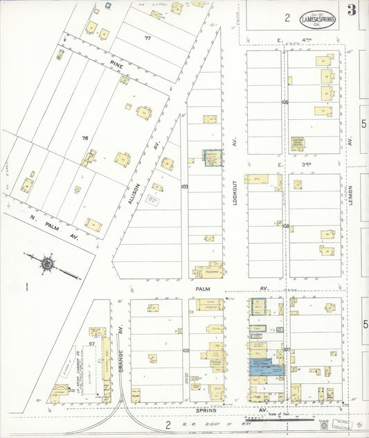 Sanborn Fire Insurance Map from La Mesa, San Diego County, California (1911), Sheet #0003 - Historic Sanborn Fire Insurance Map Print, vintage old map wall art, antique decor, genealogy gift, California California map