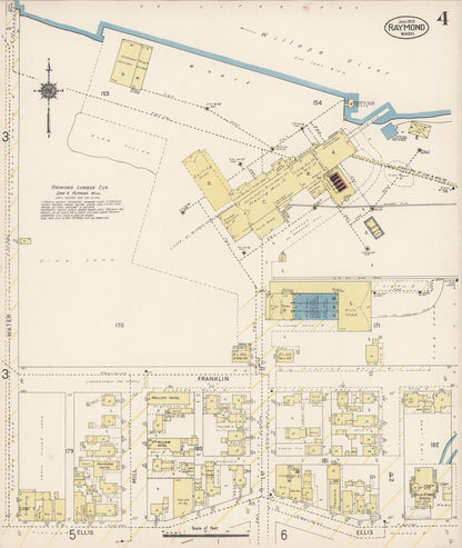 Sanborn Fire Insurance Map from Raymond, Pacific County, Washington (1913), Sheet #0004 - Complete Map Set gallery image, historic Sanborn map, vintage wall art, Washington Washington