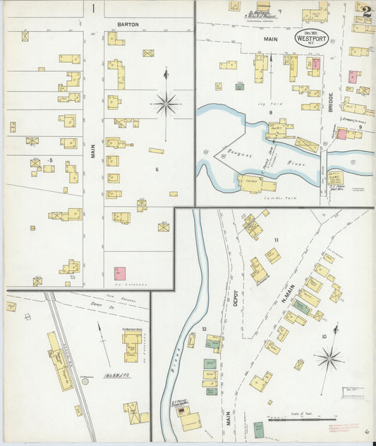 Sanborn Fire Insurance Map from Westport, Essex County, New York (1901), Sheet #0002 - Historic Sanborn Fire Insurance Map Print, vintage old map wall art, antique decor, genealogy gift, New York New York map