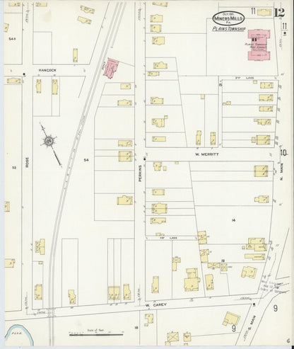 Sanborn Fire Insurance Map from Miners Mills, Luzerne County, Pennsylvania (1911), Sheet #0012 - Complete Map Set gallery image, historic Sanborn map, vintage wall art, Pennsylvania Pennsylvania