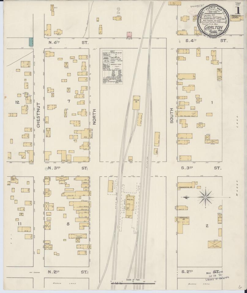 Sanborn Fire Insurance Map from Carlton, Carlton County, Minnesota. (1892) – Map View