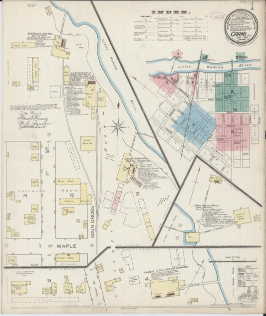 Sanborn Fire Insurance Map from Carmi, White County, Illinois. (1886) – Map View