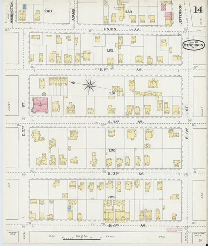 Sanborn Fire Insurance Map from Mount Vernon, Westchester County, New York (1892), Sheet #0014 - Complete Map Set gallery image, historic Sanborn map, vintage wall art, New York New York