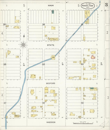 Sanborn Fire Insurance Map from Hamilton, Ravalli County, Montana (1896), Sheet #0003 - Complete Map Set gallery image, historic Sanborn map, vintage wall art, Montana Montana