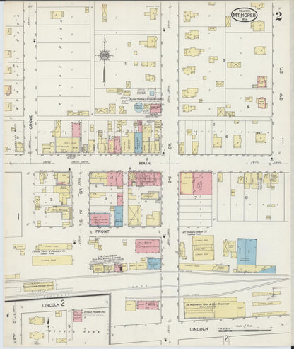 Sanborn Fire Insurance Map from Mount Horeb, Dane County, Wisconsin (1915), Sheet #0002 - Complete Map Set gallery image, historic Sanborn map, vintage wall art, Wisconsin Wisconsin