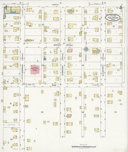 Sanborn Fire Insurance Map from Houston, Houston County, Minnesota (1926), Sheet #0004 - Complete Map Set gallery image, historic Sanborn map, vintage wall art, Minnesota Minnesota