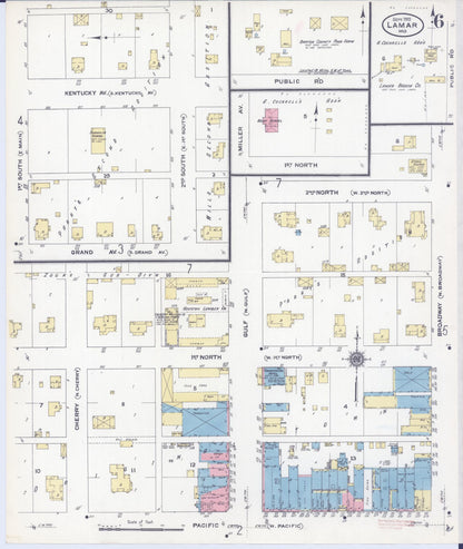 Sanborn Fire Insurance Map from Lamar, Barton County, Missouri (1910), Sheet #0006 - Historic Sanborn Fire Insurance Map Print, vintage old map wall art, antique decor, genealogy gift, Missouri Missouri map